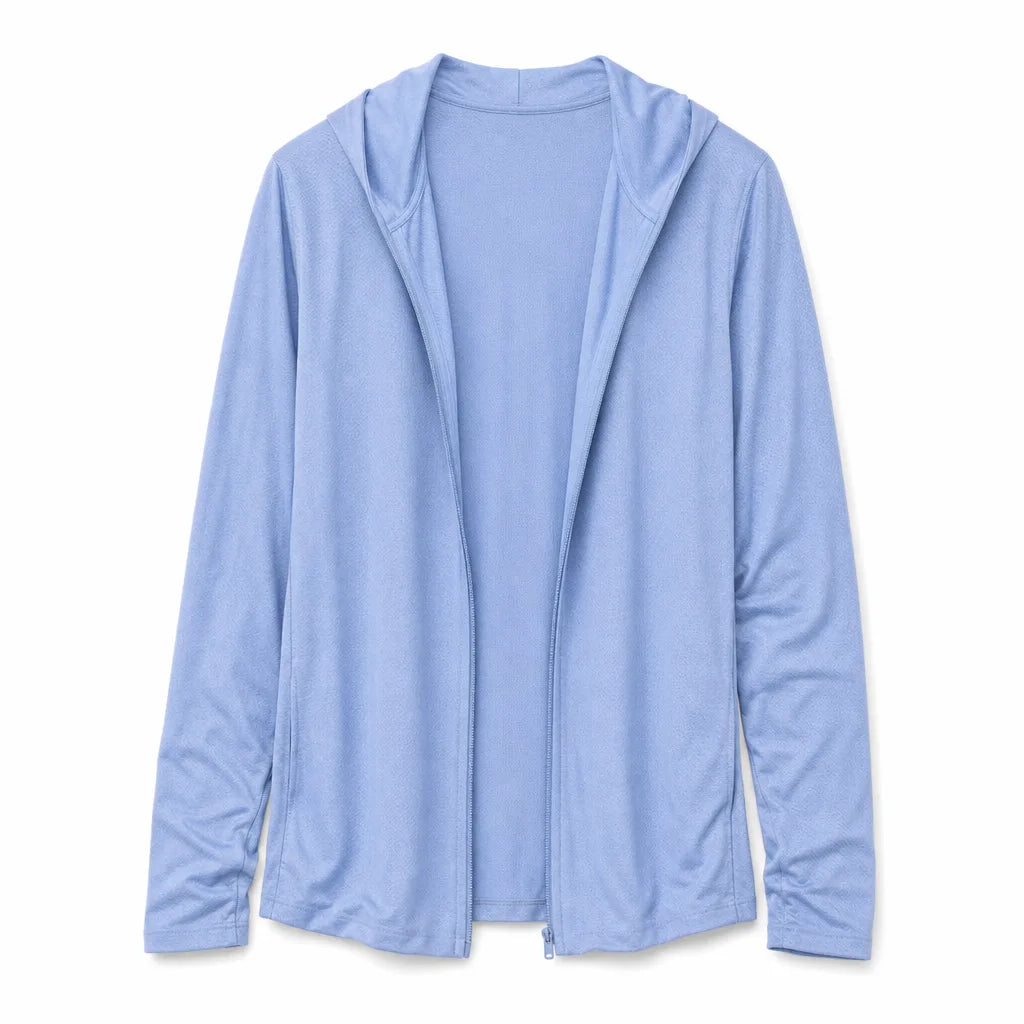 Nathan Hooded Sun Jacket - Color:Blue;Size:S