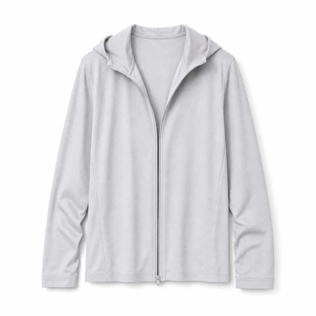Nathan Hooded Sun Jacket - Color:Gray;Size:S