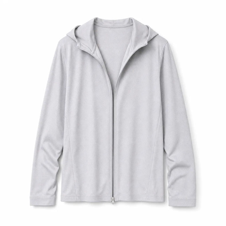 Nathan Hooded Sun Jacket - Color:Gray;Size:S