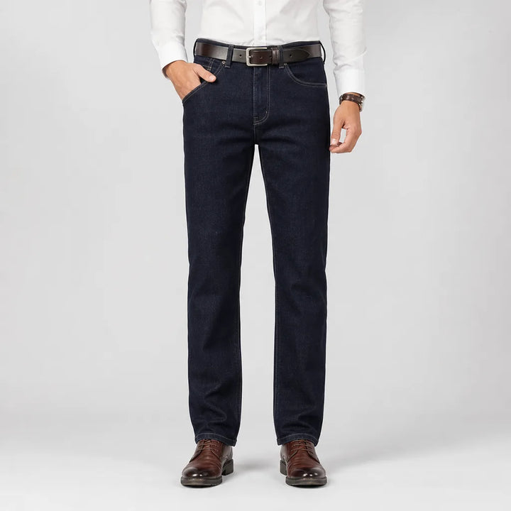 Men's Blue Chapman Fleece-Lined Cotton Jeans