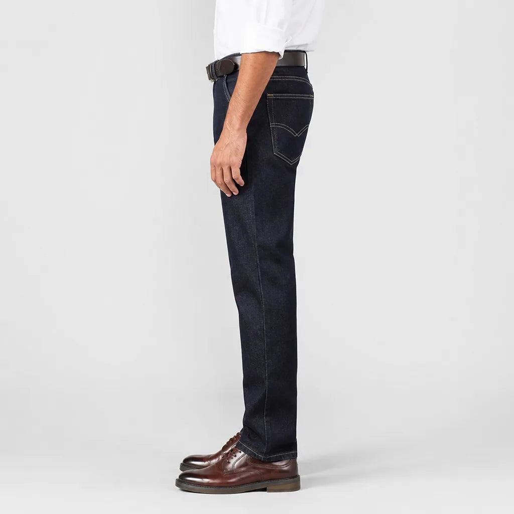 Men's Blue Chapman Fleece-Lined Cotton Jeans