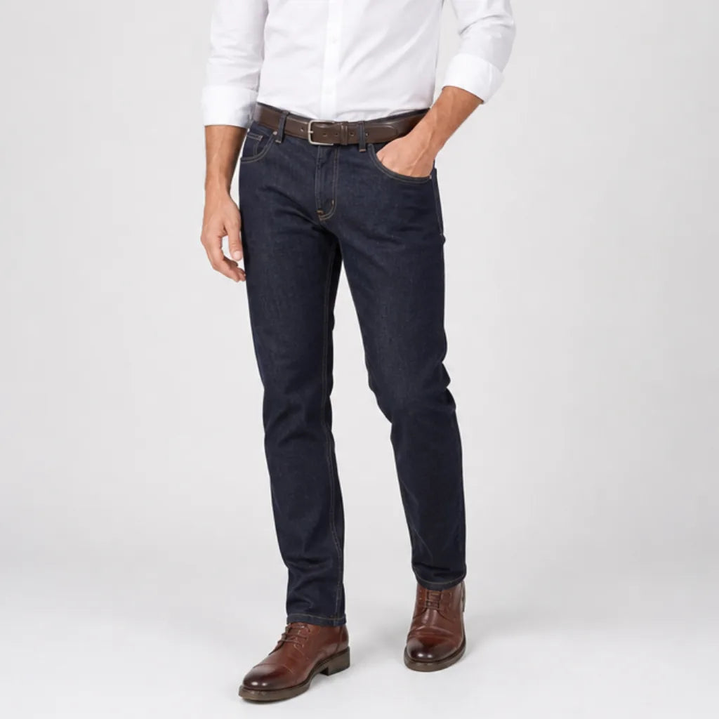 Men's Chapman Fleece-Lined Cotton Jeans