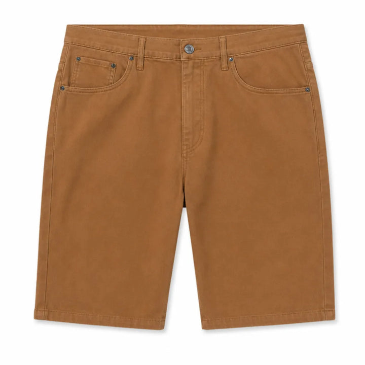Nathan Straight Shorts - Color:Brown;Size:28