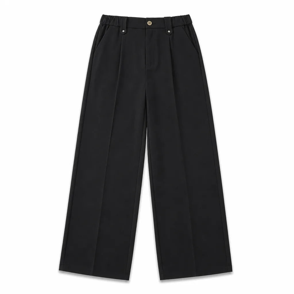 Nathan Straight Trousers - Color:Black;Size:XS