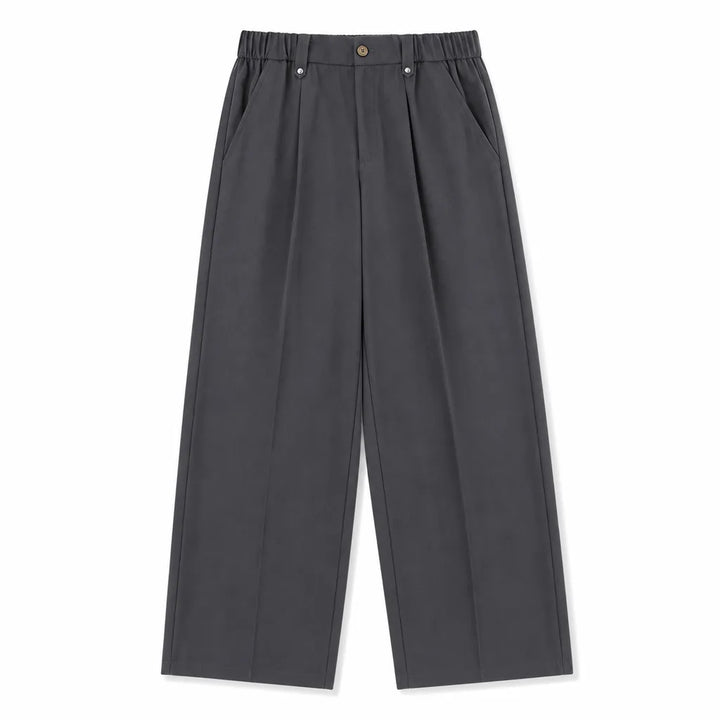 Nathan Straight Trousers - Color:Gray;Size:XS