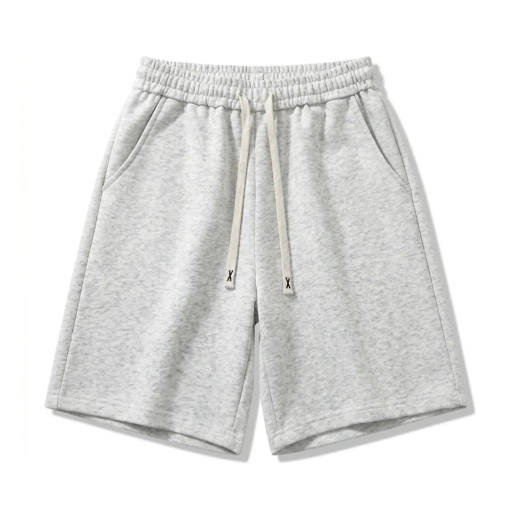 Nathaniel Loose Fit Shorts - Color:Light Gray;Size:S