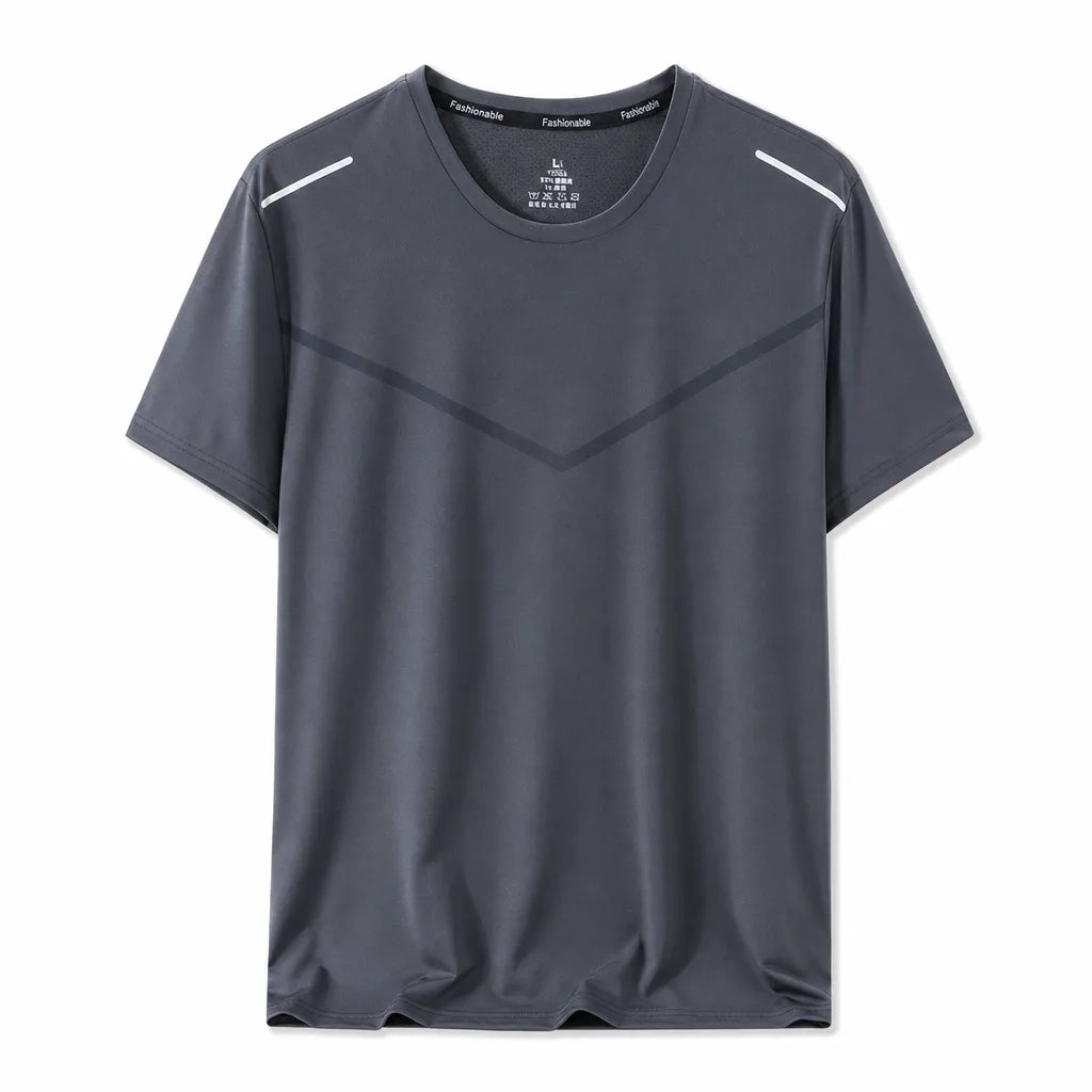Nicholas Crew Neck T-Shirt - Color:Dark Gray;Size:S