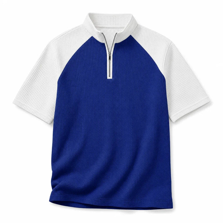 Nicholas Knit Polo Shirt - Color:Blue;Size:S