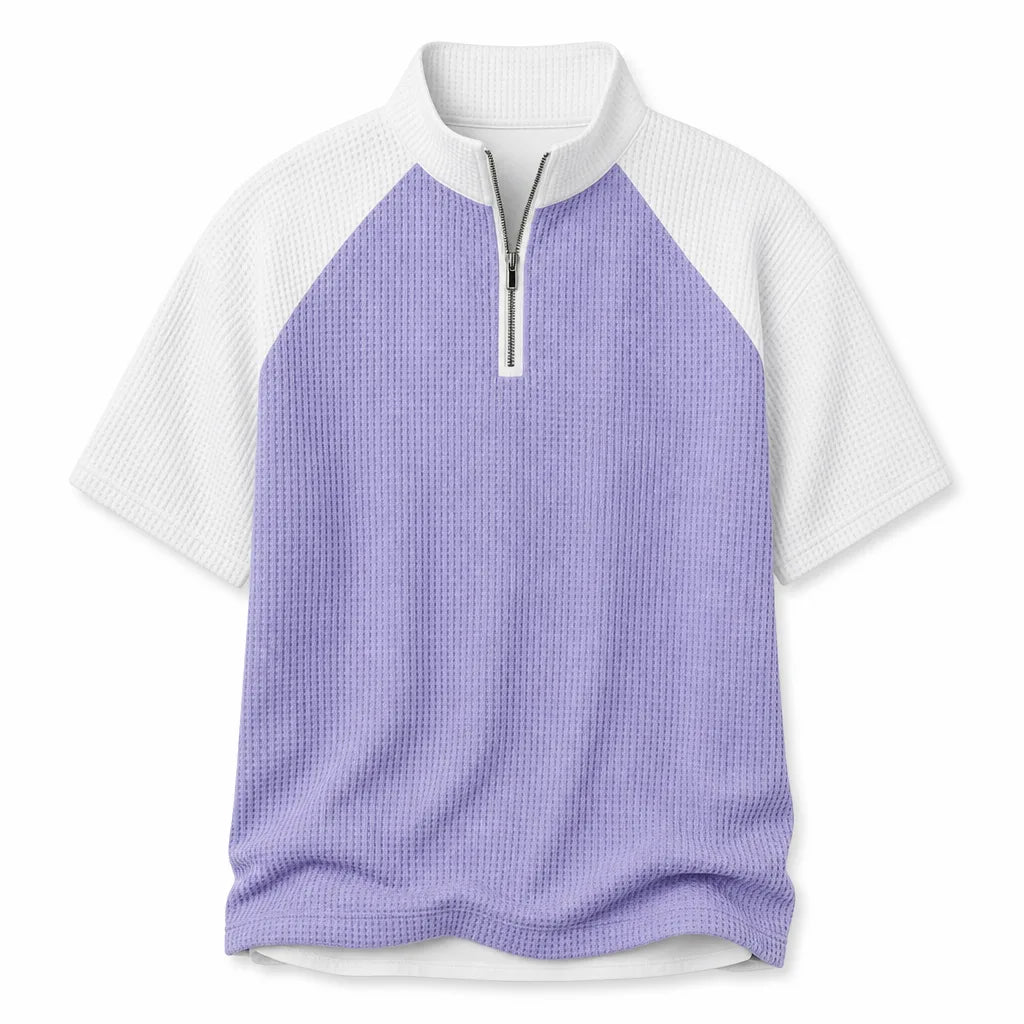 Nicholas Knit Polo Shirt - Color:Light Purple;Size:S
