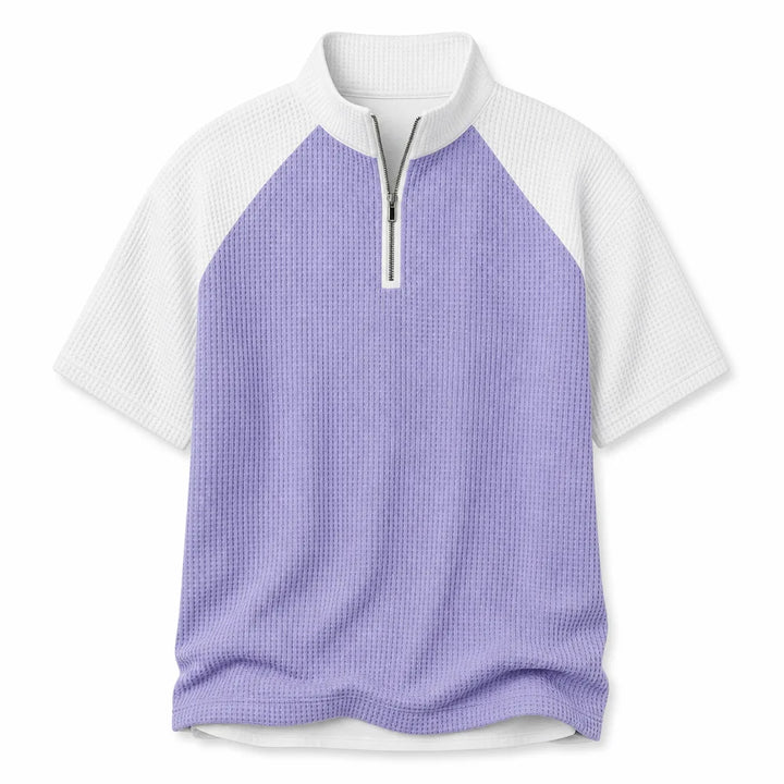 Nicholas Knit Polo Shirt - Color:Light Purple;Size:S