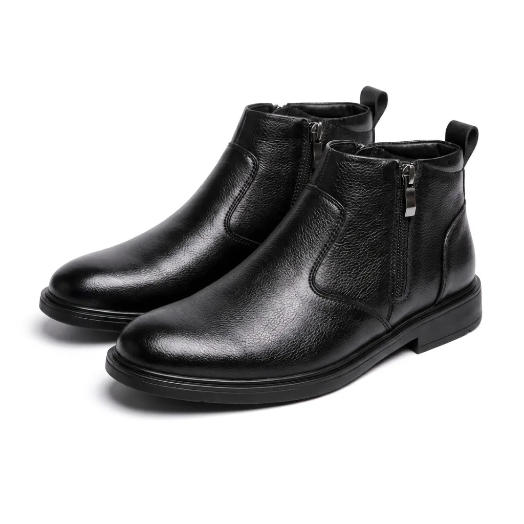 Nicholas Leather Zip Boots - Color:Black;Size:38