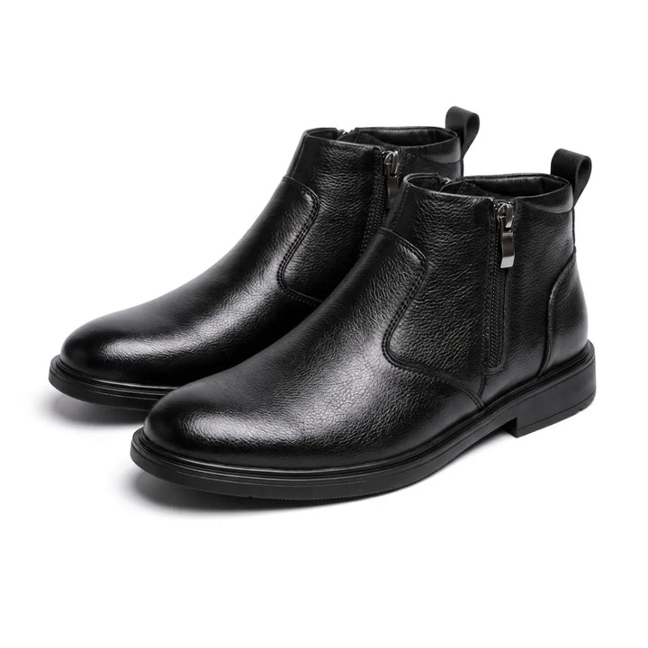 Nicholas Leather Zip Boots - Color:Black;Size:38