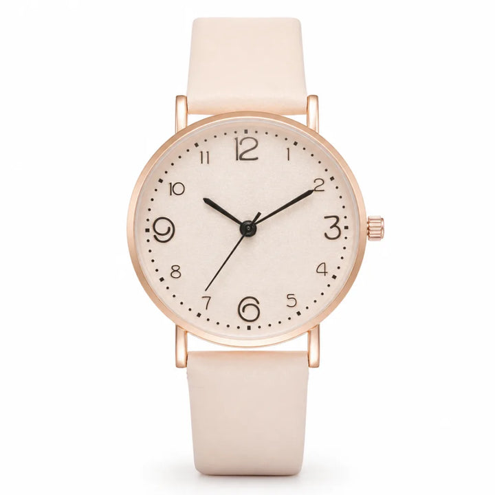 Nicole Minimal Watch - Color:Beige;Size:One size