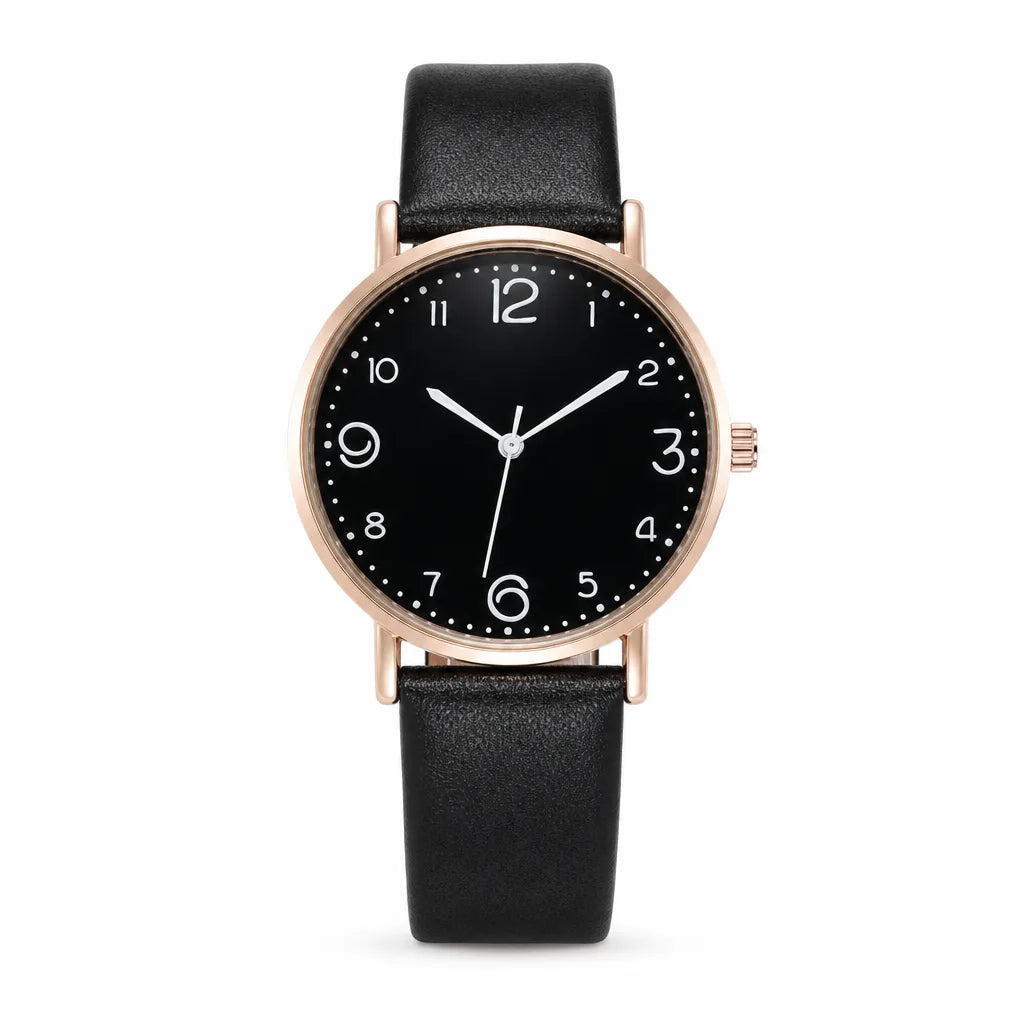 Nicole Minimal Watch - Color:Black;Size:One size