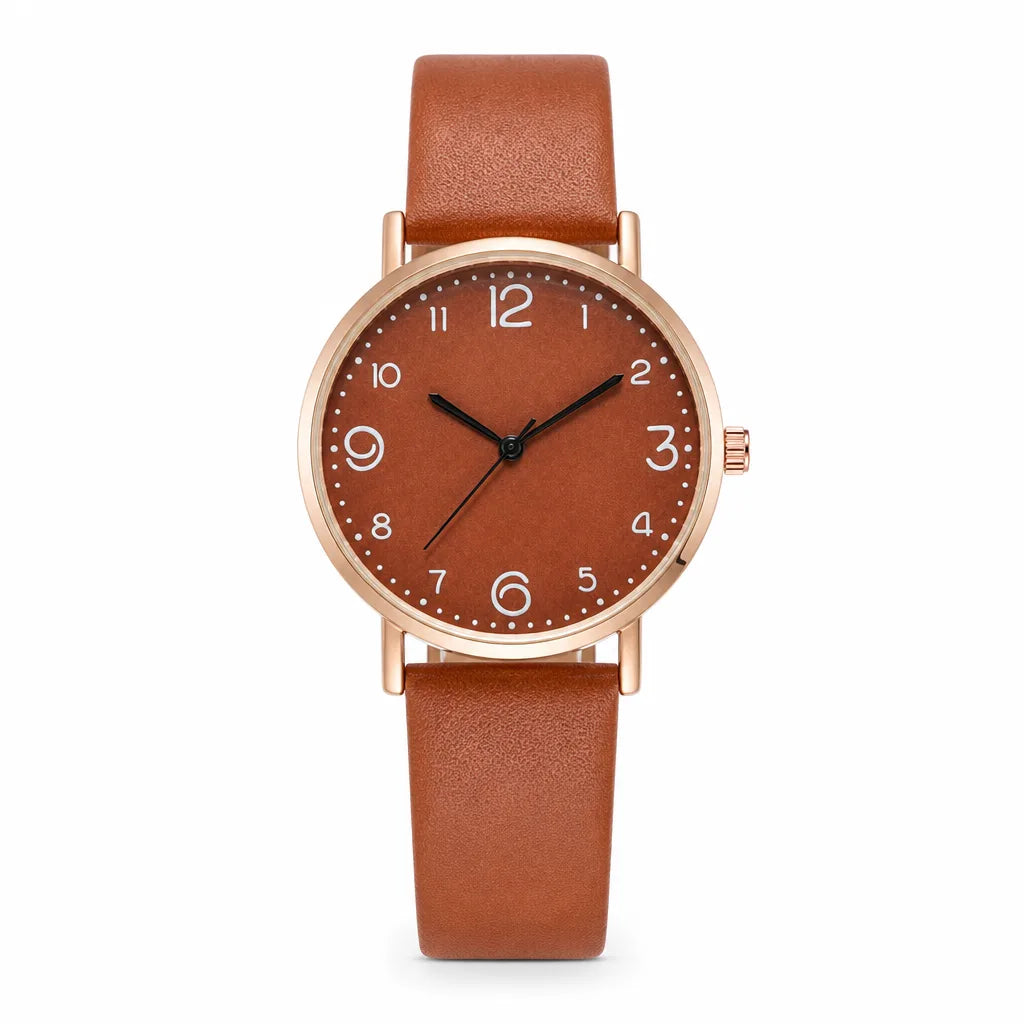 Nicole Minimal Watch - Color:Brown;Size:One size