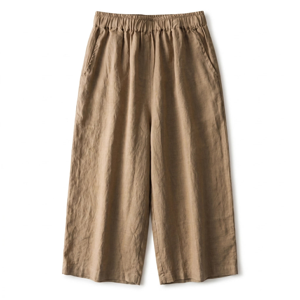 Noelle  Culottes Pants  - Color:Brown;Size:S