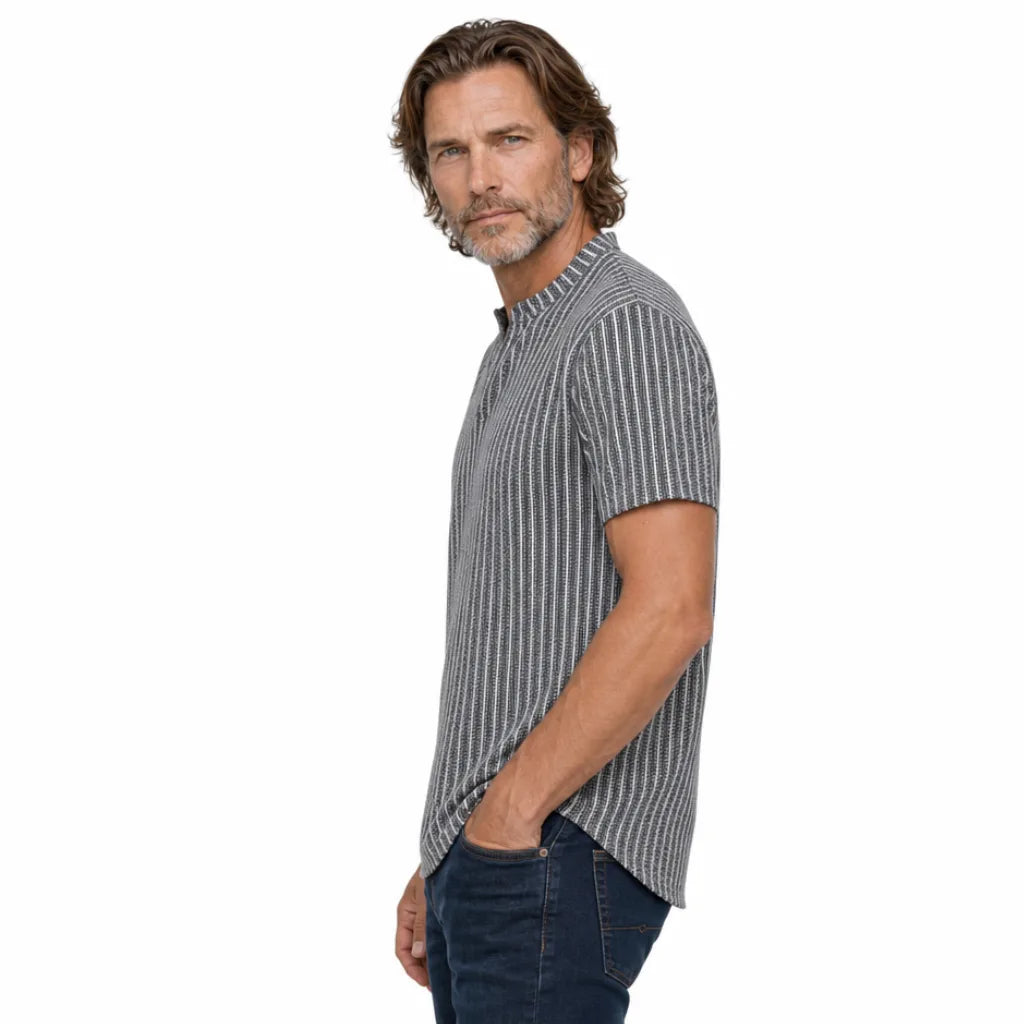 Men's Nola Herringbone V Neck Tee