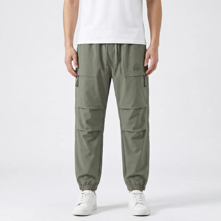 Army Green Norman Fleece Cargo Joggers 2