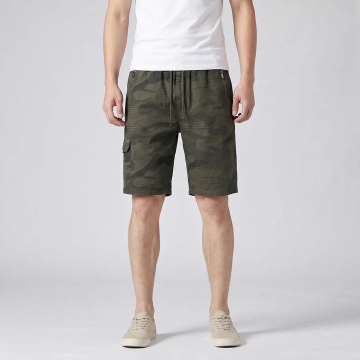 Army Green Florence Cotton Cargo Shorts 3