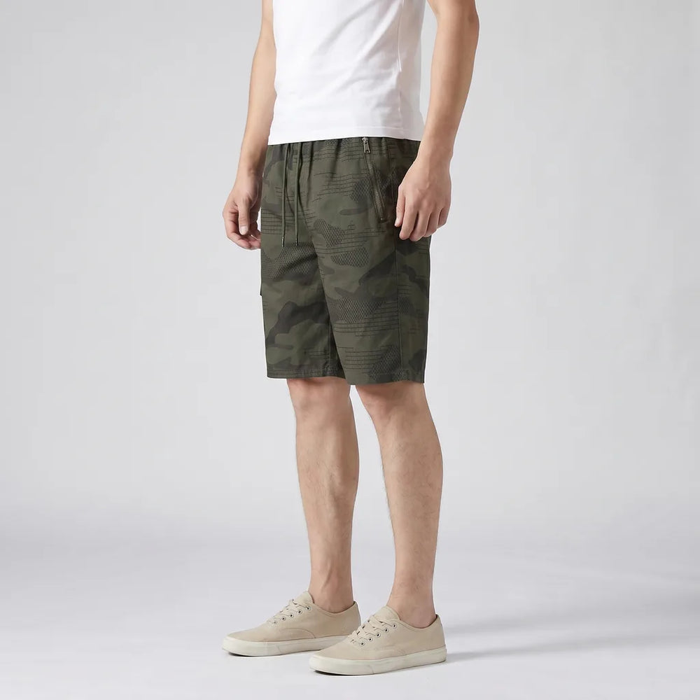 Army Green Florence Cotton Cargo Shorts 4