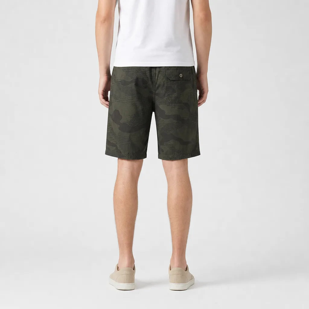 Army Green Florence Cotton Cargo Shorts 5