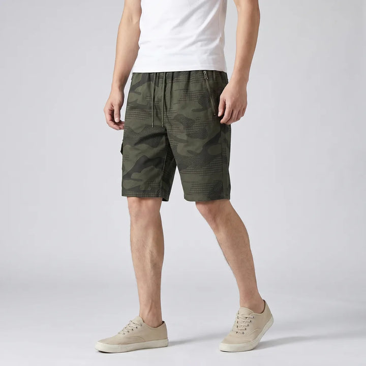 Army Green Florence Cotton Cargo Shorts 2
