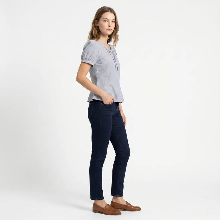 Women's Light Gray Parris Lace-Up T-Shirt