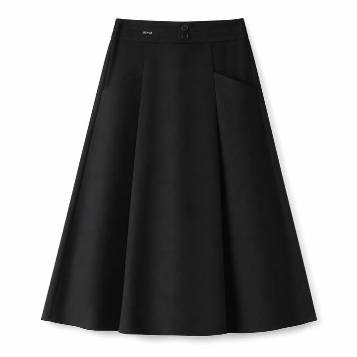 Penelope High Waist Midi Skirt - Color:Black;Size:M