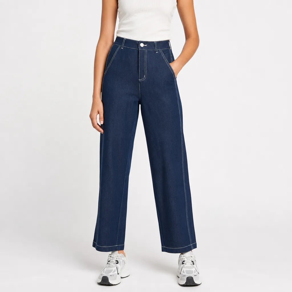 Women's Blue Beckham Tapered Ankle Pants