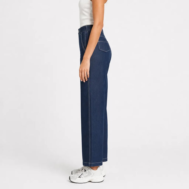 Women's Blue Beckham Tapered Ankle Pants