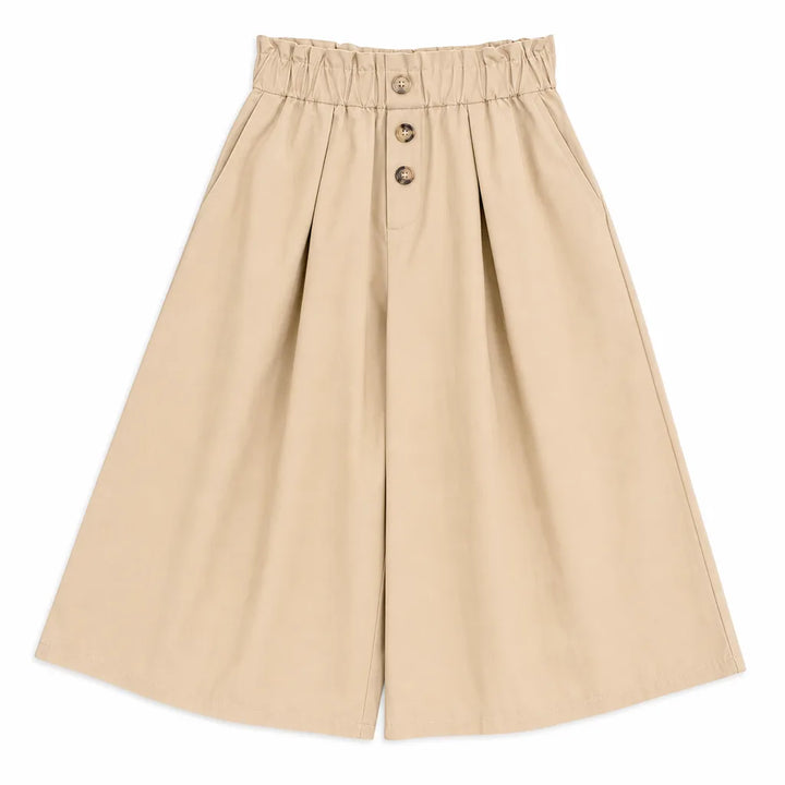 Penelope Wide-Leg Shorts - Color:Beige;Size:S