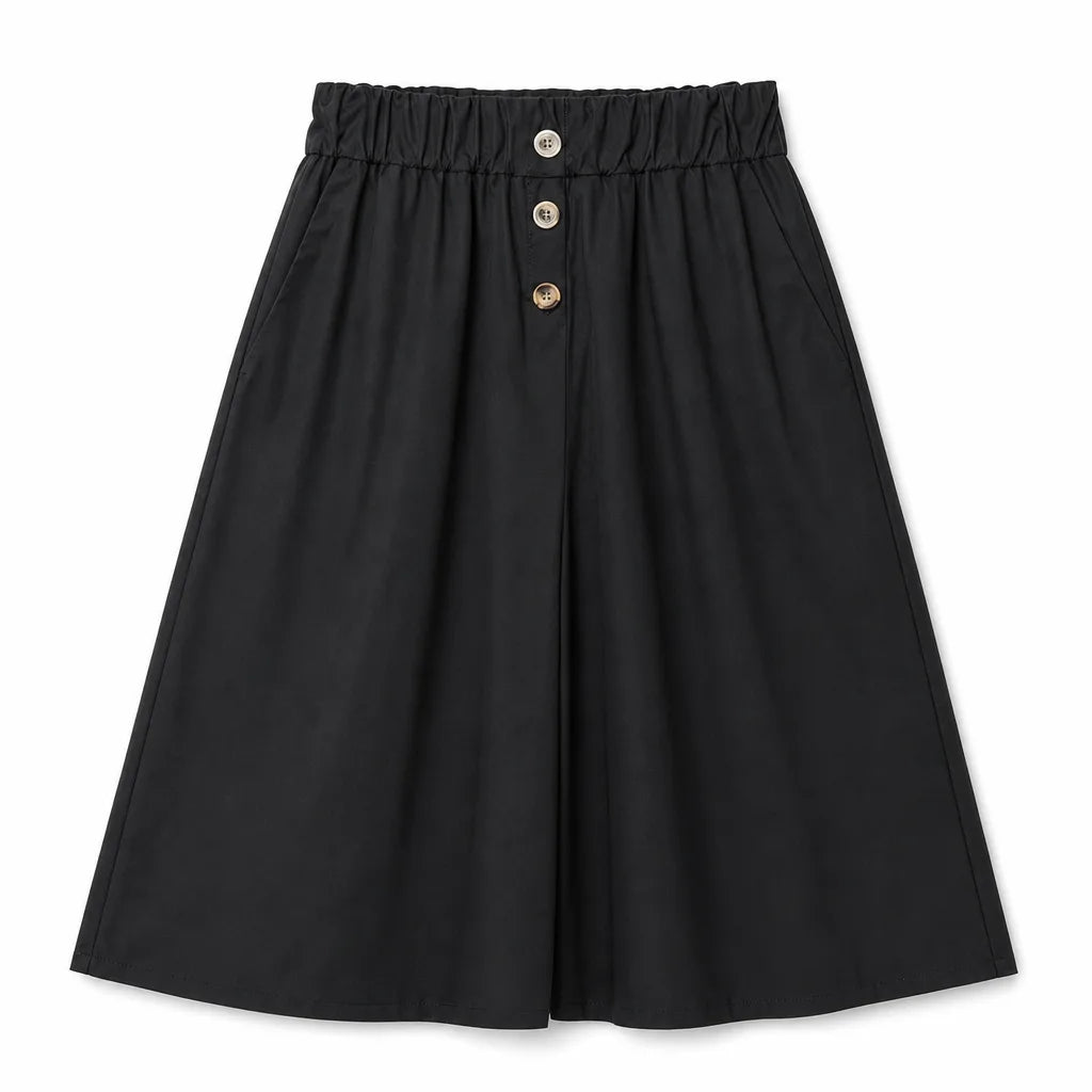 Penelope Wide-Leg Shorts - Color:Black;Size:S