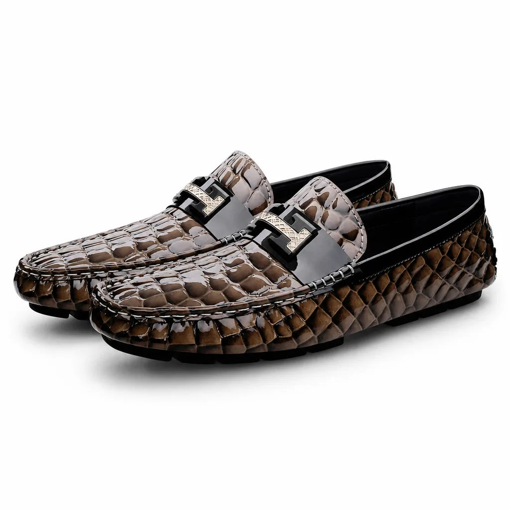 Preston Python Loafers - Color:Black;Size:38