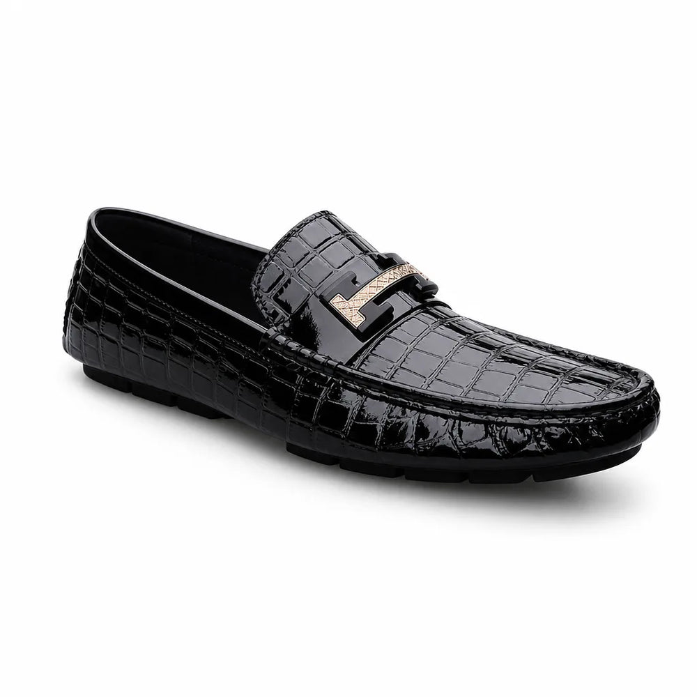 Men's Beige Wycliffe Leather Driving Loafers