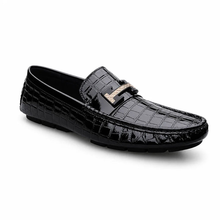 Men's Beige Wycliffe Leather Driving Loafers