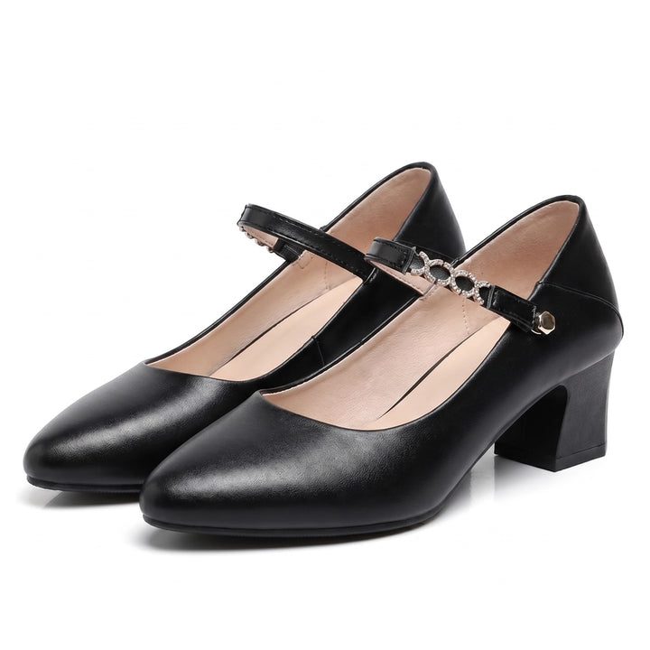 Rachel Miller Block Heels - Color:Black;Size:35