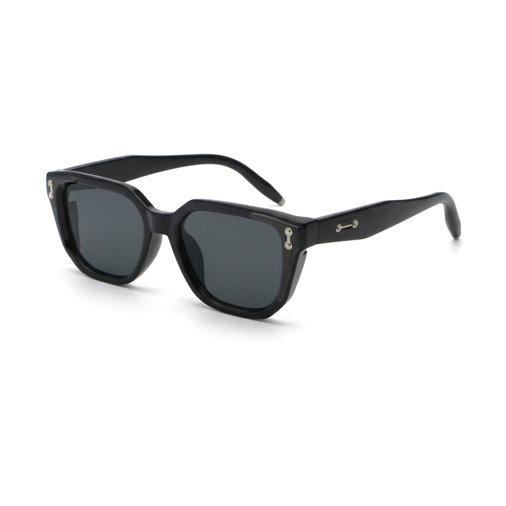 Rafferty Navigator Frame Shades - Color:Clossy & Matte Black / Grey Lens