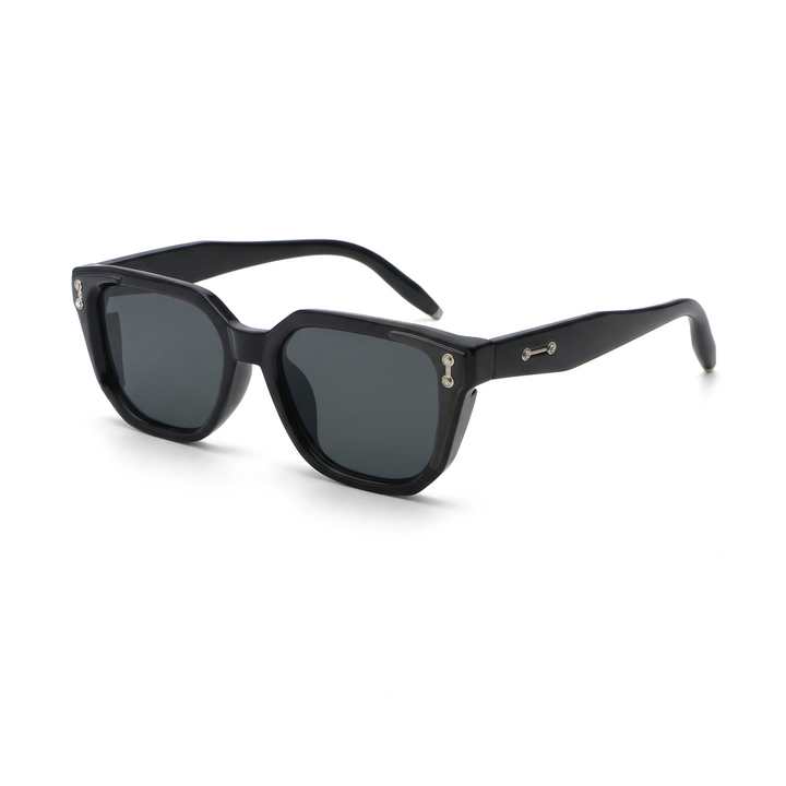 Rafferty Navigator Frame Shades - Color:Clossy & Matte Black / Grey Lens