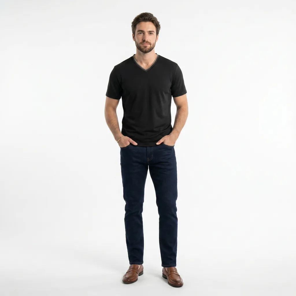 Men's 5126 Black Randolph Cotton Crewneck T-Shirt