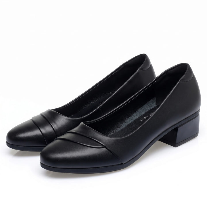 Rebecca Miller Block Heel Pumps - Color:Black;Size:35