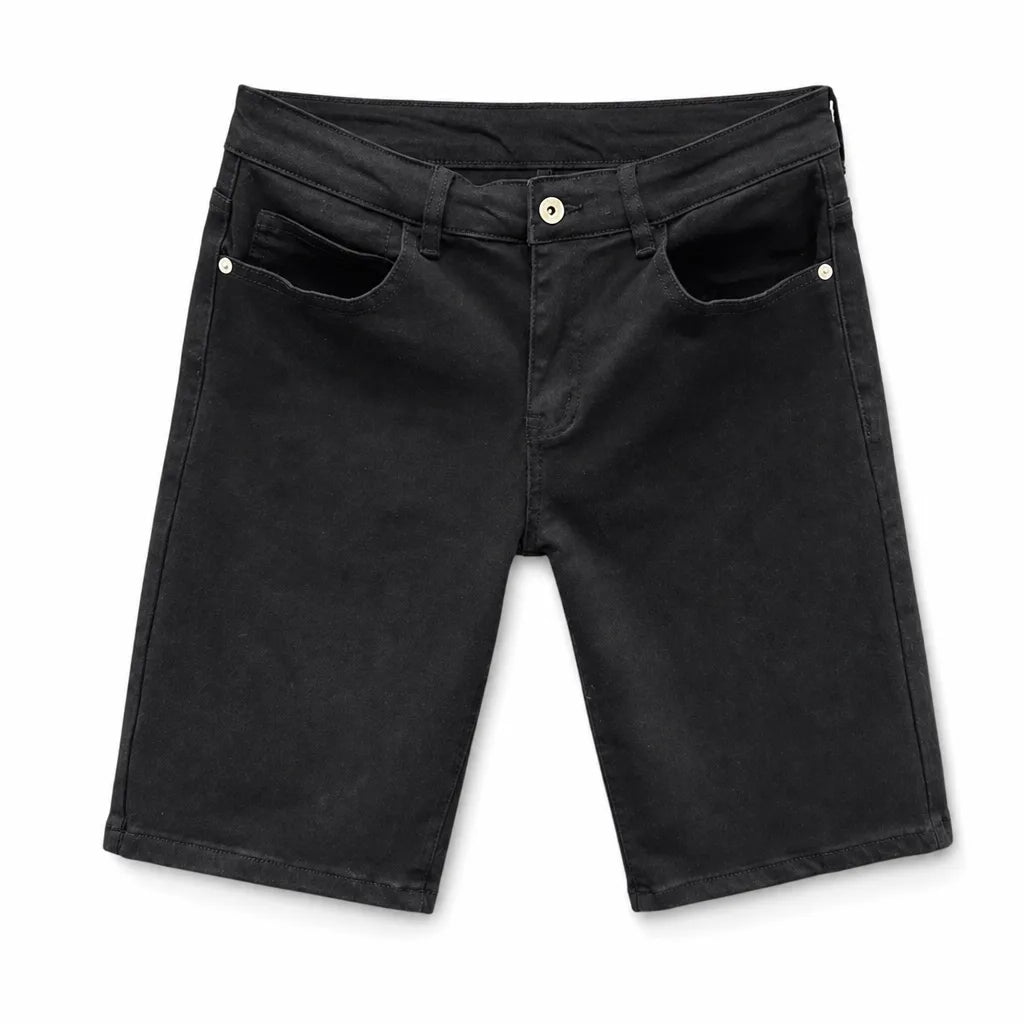 Redford Cotton Shorts - Color:Black;Size:28