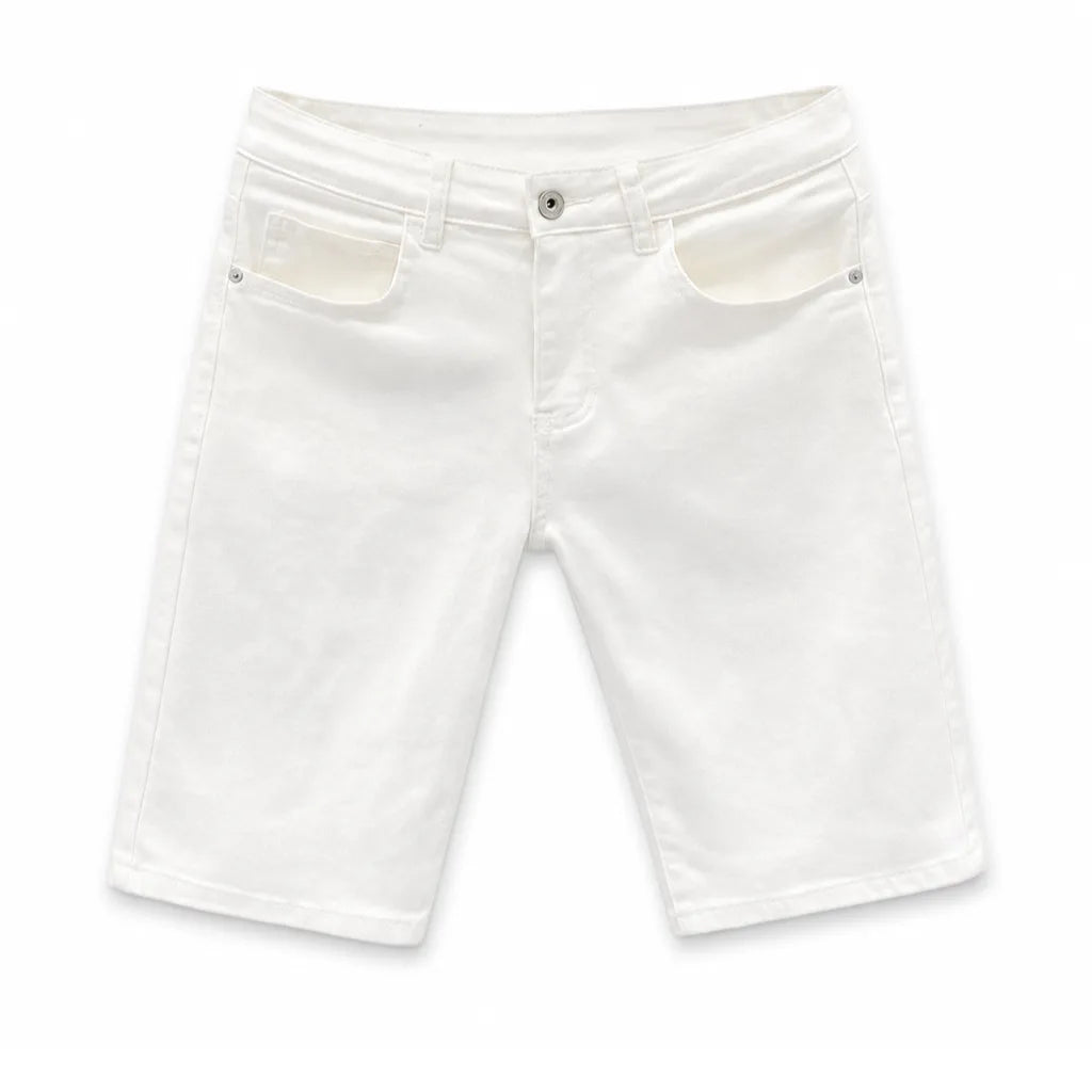 Redford Cotton Shorts - Color:White;Size:28