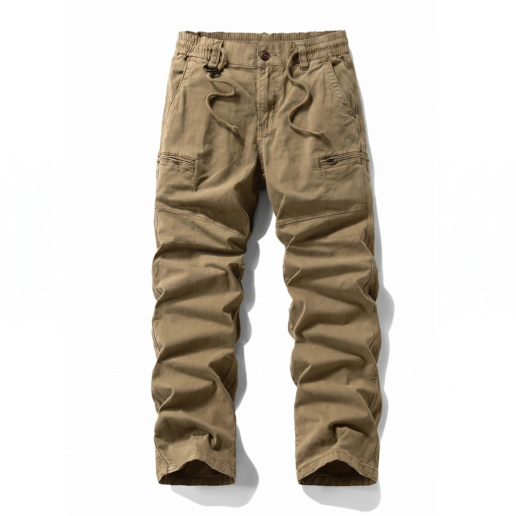 Roman Cotton Cargo Trousers - Color:Dark Khaki;Size:29
