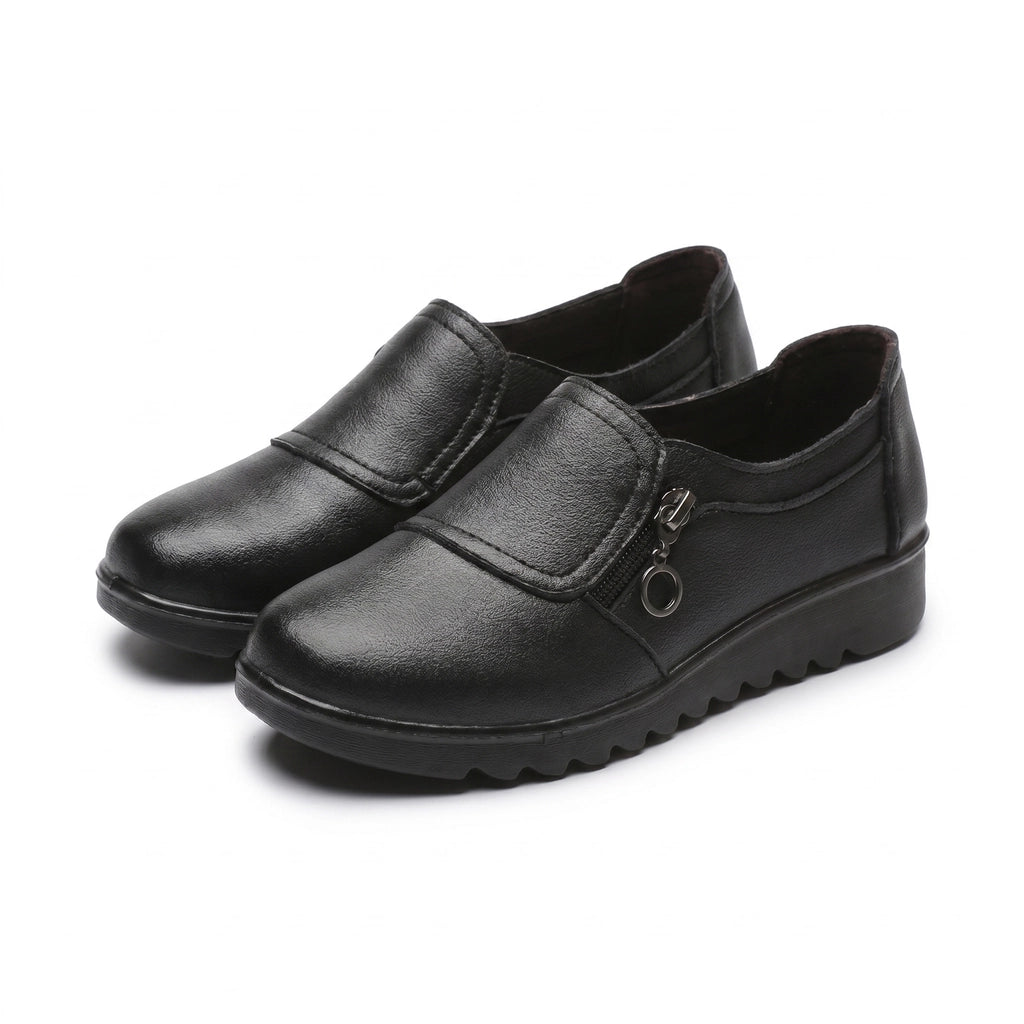 Rose Miller Wedge Loafers - Color:Black;Size:35