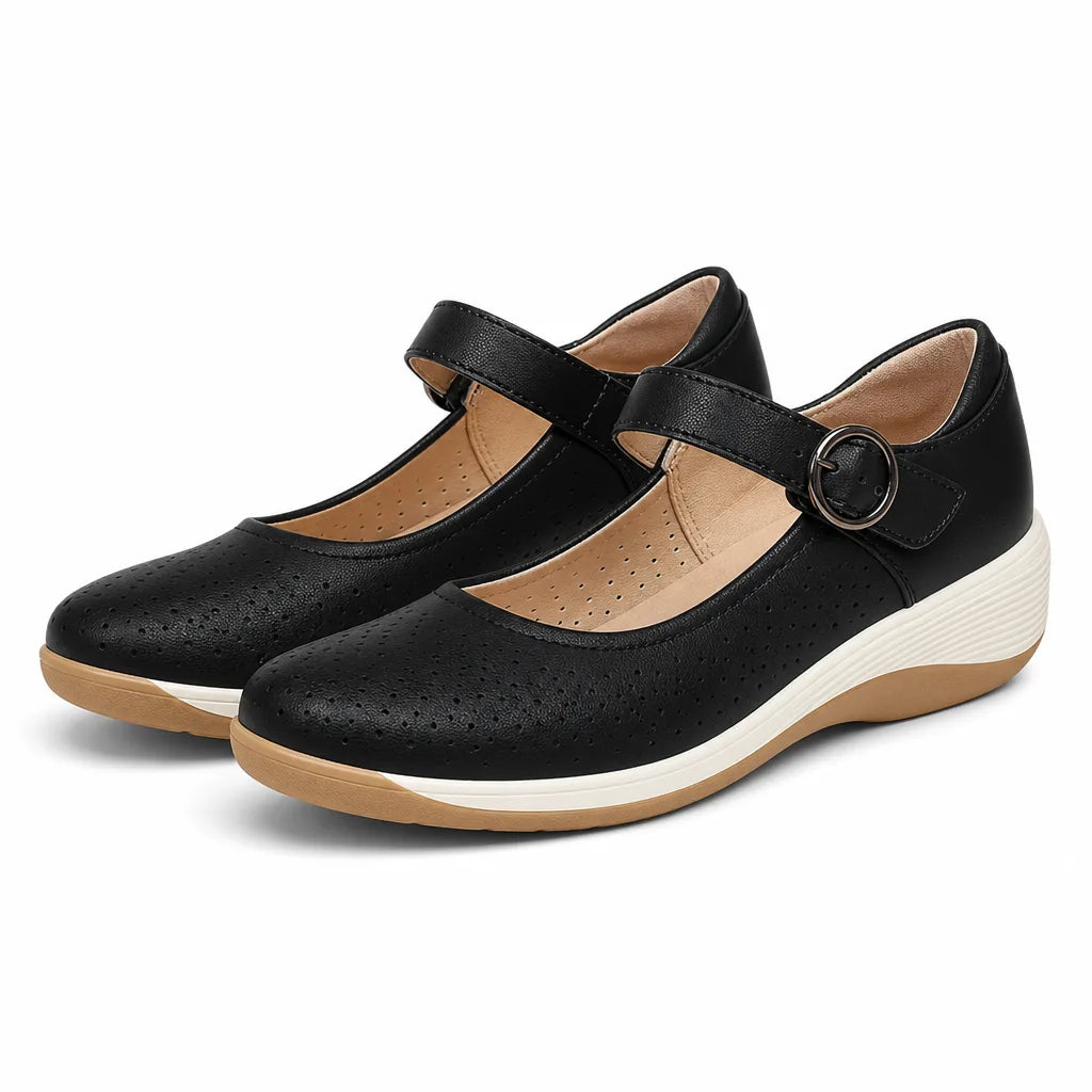 Ruby Platform Sandals - Color:Black;Size:36