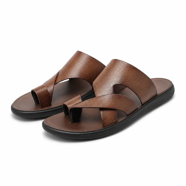 Ryan Mule Sandals - Color:Brown;Size:38