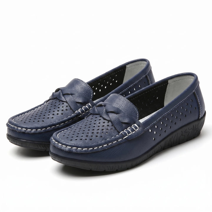 Samantha Slip-On Loafers - Color:Dark Blue;Size:35
