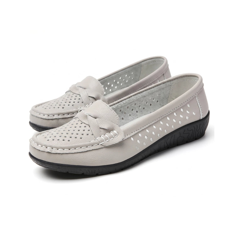 Samantha Slip-On Loafers - Color:Gray;Size:35