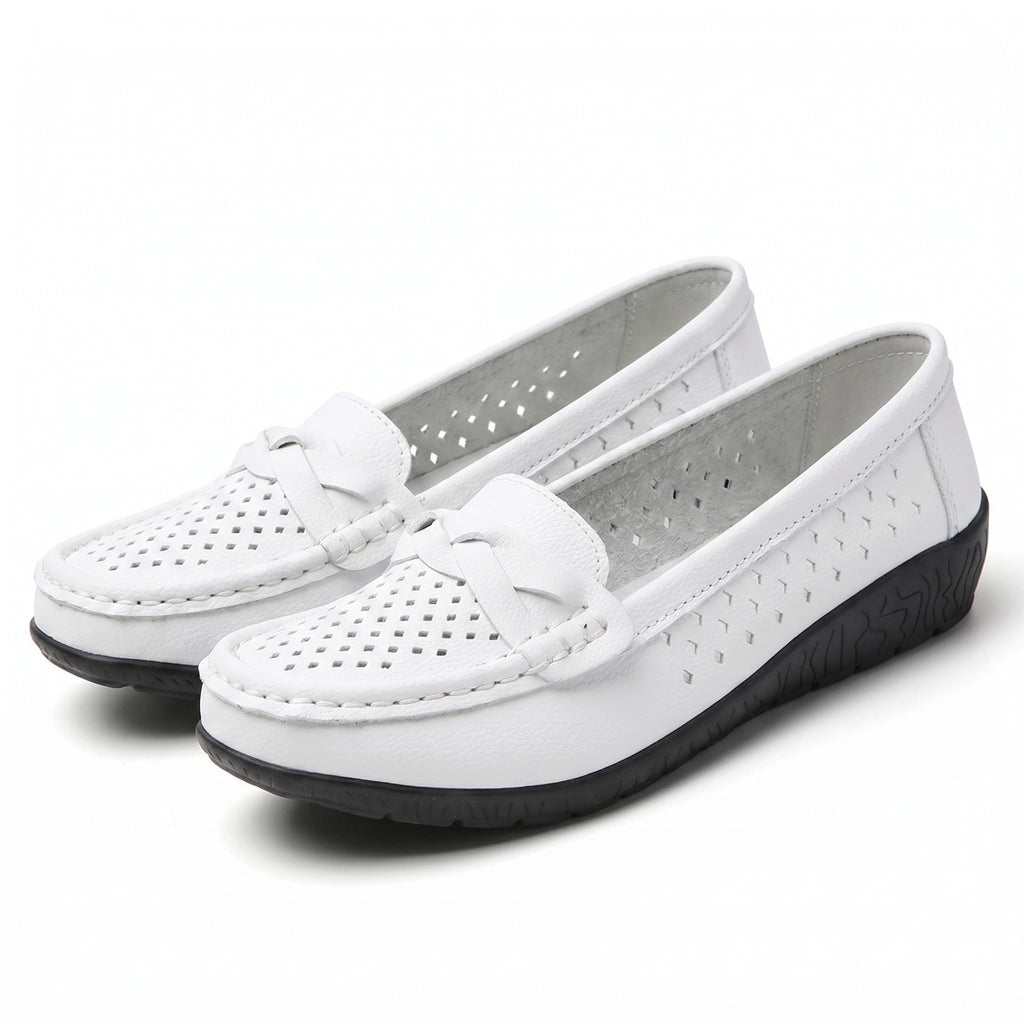 Samantha Slip-On Loafers - Color:White;Size:35