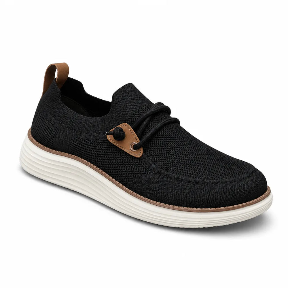 Black Clementine Mesh Knit Loafers 1